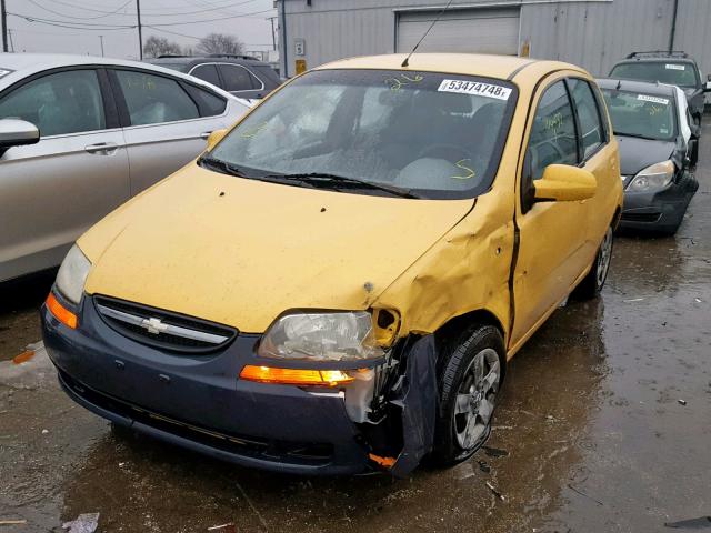 KL1TD62615B376733 - 2005 CHEVROLET AVEO BASE Сары фото 2