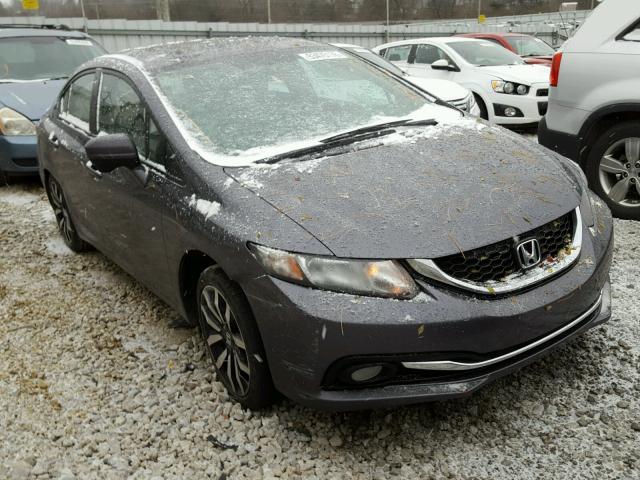 19XFB2F94EE248210 - 2014 HONDA CIVIC EXL GRAY photo 1