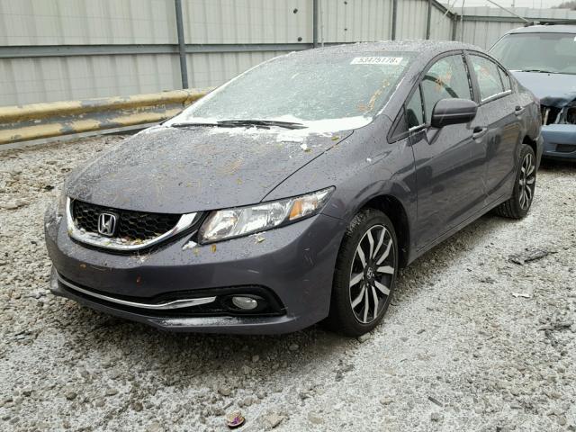 19XFB2F94EE248210 - 2014 HONDA CIVIC EXL GRAY photo 2