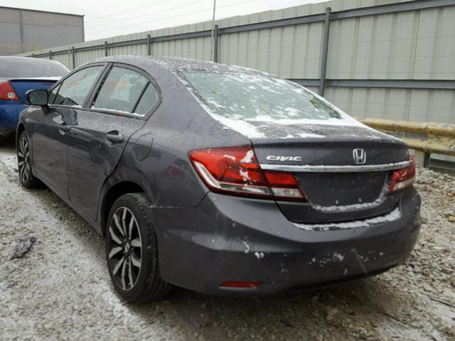 19XFB2F94EE248210 - 2014 HONDA CIVIC EXL GRAY photo 3