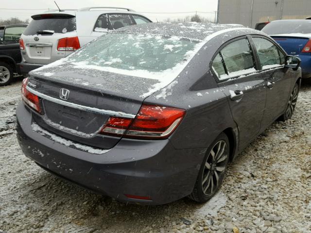 19XFB2F94EE248210 - 2014 HONDA CIVIC EXL GRAY photo 4