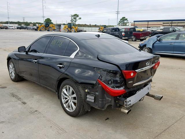 JN1BV7AR2EM693253 - 2014 INFINITI Q50 BASE BLACK photo 3