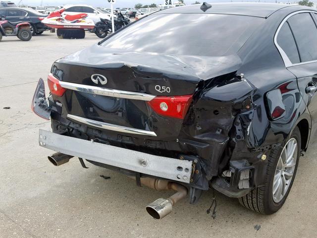 JN1BV7AR2EM693253 - 2014 INFINITI Q50 BASE BLACK photo 9