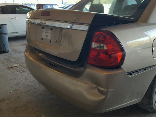 1G1ZS58F57F100425 - 2007 CHEVROLET MALIBU LS 金色 照片 9