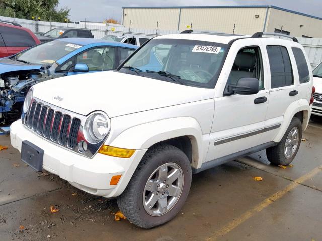 1J8GK58K77W508168 - 2007 JEEP LIBERTY LI WHITE photo 2