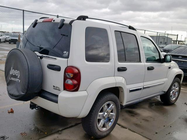 1J8GK58K77W508168 - 2007 JEEP LIBERTY LI WHITE photo 4