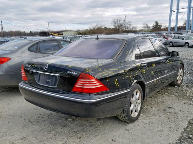 WDBNG84J84A385941 - 2004 MERCEDES-BENZ S 500 4MAT BLACK photo 4