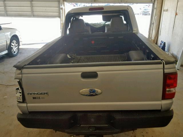 1FTYR10D79PA04455 - 2009 FORD RANGER SILVER photo 6