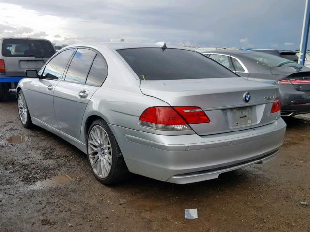 WBAHL83587DT08453 - 2007 BMW 7 SERIES SILVER photo 3