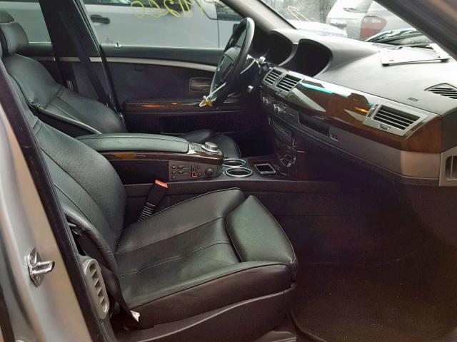 WBAHL83587DT08453 - 2007 BMW 7 SERIES SILVER photo 5