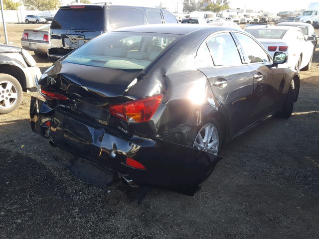 JTHBK262365016937 - 2006 LEXUS IS 250 BLACK photo 4