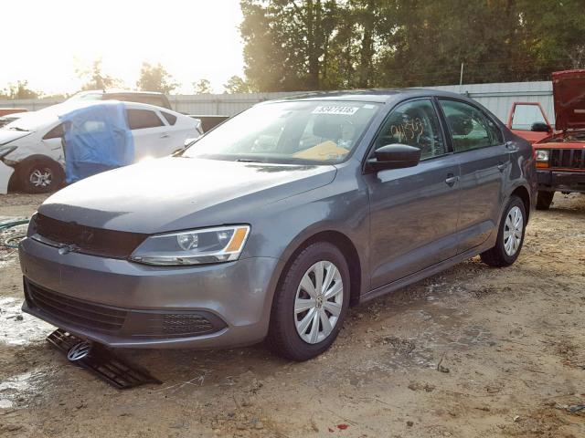 3VW2K7AJ3CM409255 - 2012 VOLKSWAGEN JETTA BASE Մոխրագույն լուսանկար 2