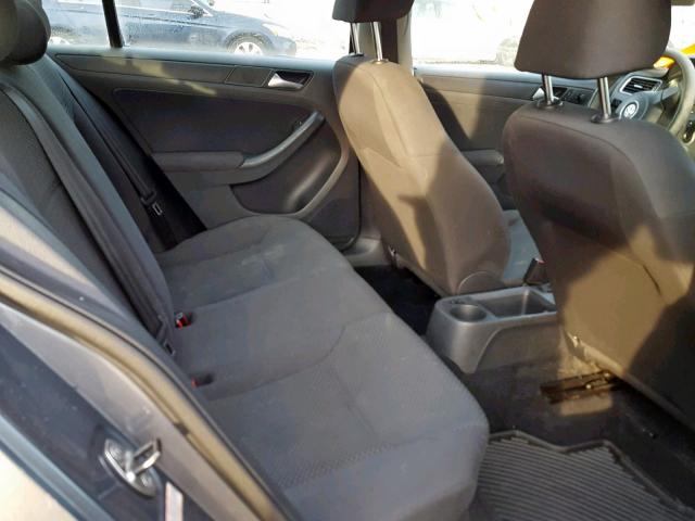 3VW2K7AJ3CM409255 - 2012 VOLKSWAGEN JETTA BASE Մոխրագույն լուսանկար 6