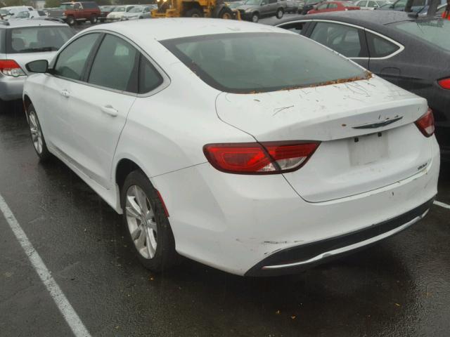 1C3CCCAB6FN705651 - 2015 CHRYSLER 200 LIMITE WHITE photo 3