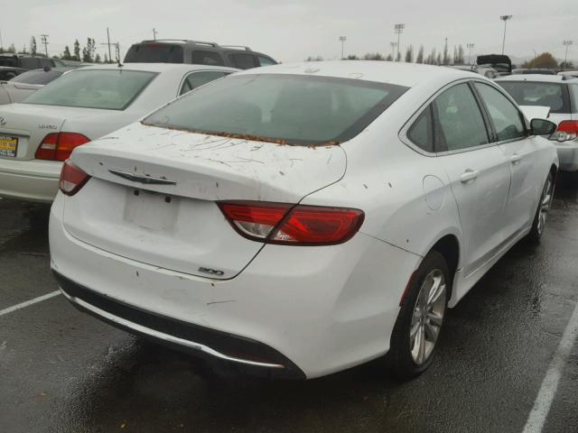 1C3CCCAB6FN705651 - 2015 CHRYSLER 200 LIMITE WHITE photo 4