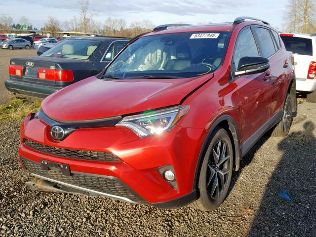 2T3JFREV2HW598627 - 2017 TOYOTA RAV4 SE RED photo 2