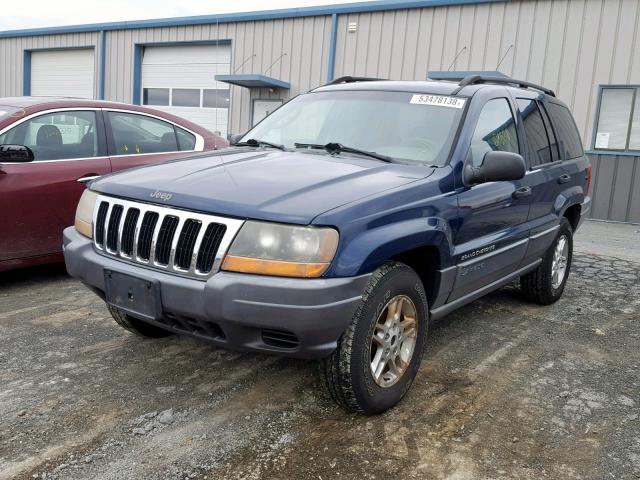 1J8GW48S82C169123 - 2002 JEEP GRAND CHER BLUE photo 2