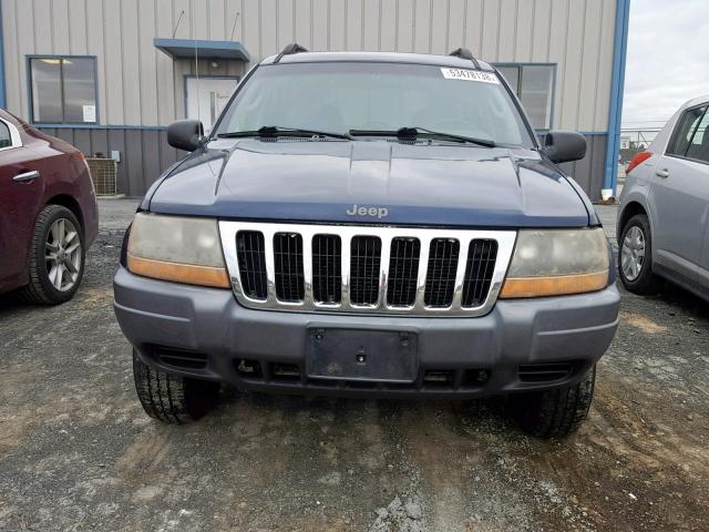 1J8GW48S82C169123 - 2002 JEEP GRAND CHER BLUE photo 9