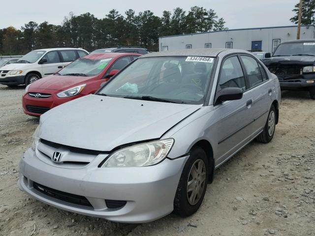 2HGES16315H609609 - 2005 HONDA CIVIC DX V SILVER photo 2