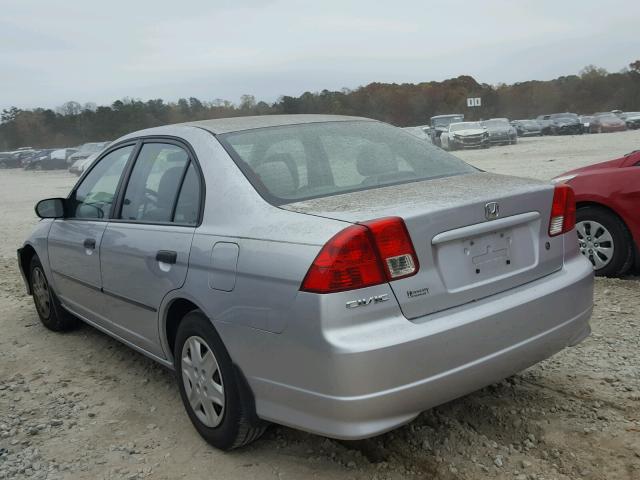 2HGES16315H609609 - 2005 HONDA CIVIC DX V SILVER photo 3