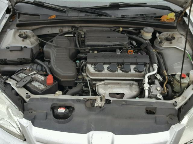 2HGES16315H609609 - 2005 HONDA CIVIC DX V SILVER photo 7