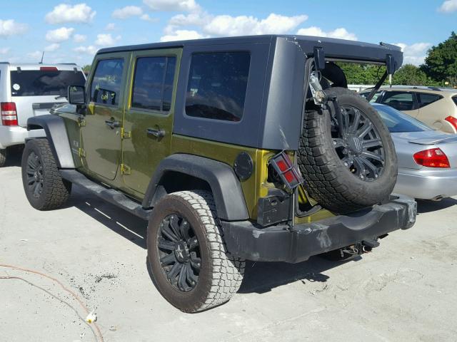 1J8GB39197L140989 - 2007 JEEP WRANGLER X GREEN photo 3