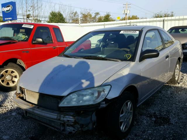 1HGEM22124L009669 - 2004 HONDA CIVIC DX V GRAY photo 2