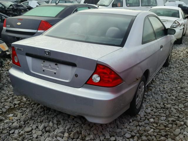 1HGEM22124L009669 - 2004 HONDA CIVIC DX V GRAY photo 4