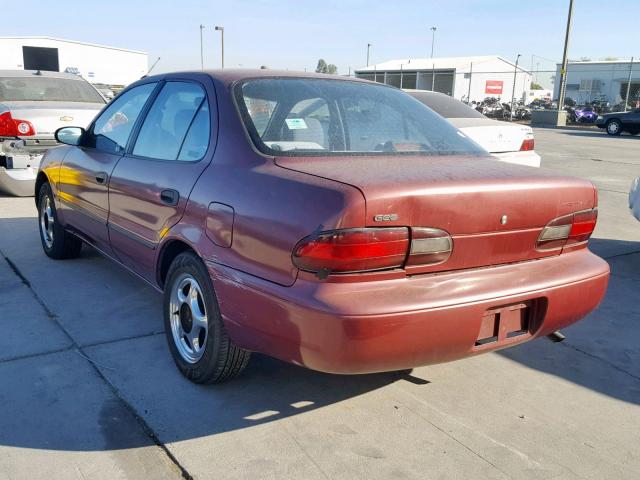 1Y1SK5362PZ043434 - 1993 GEO PRIZM BASE BURGUNDY photo 3