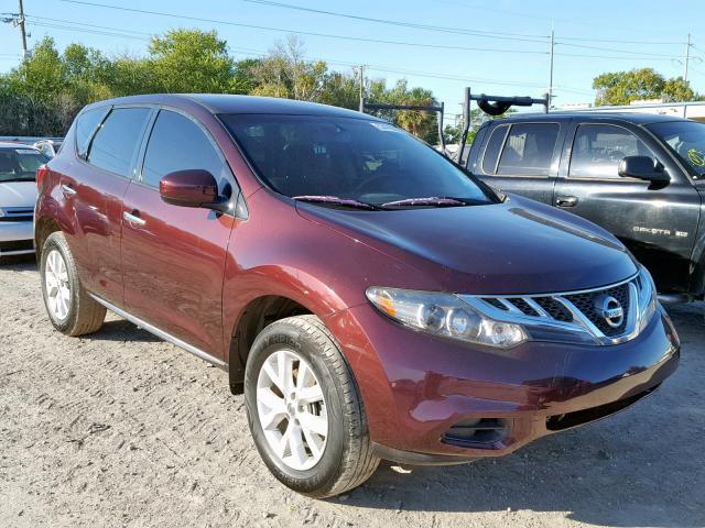 JN8AZ1MU2EW409476 - 2014 NISSAN MURANO S BURGUNDY photo 1