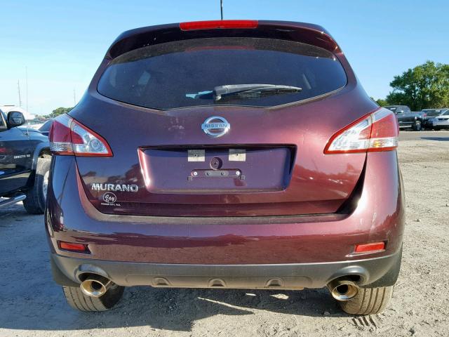 JN8AZ1MU2EW409476 - 2014 NISSAN MURANO S BURGUNDY photo 9