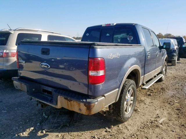 1FTPW14535FA64935 - 2005 FORD F150 SUPER BLUE photo 4