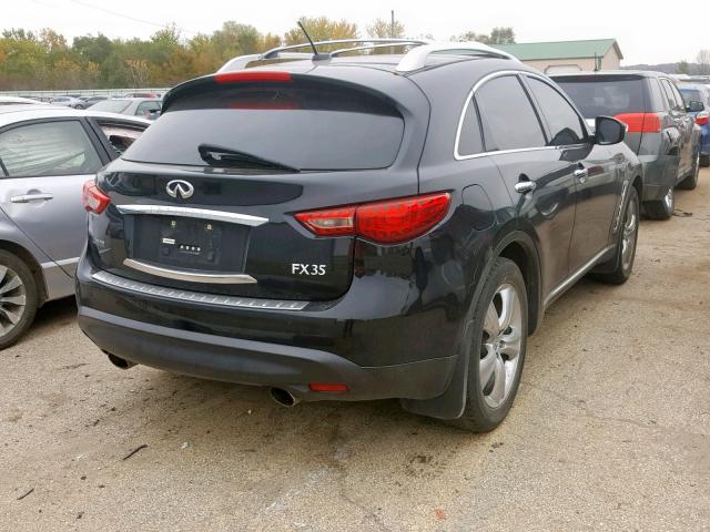 JNRAS18W09M159412 - 2009 INFINITI FX35 BLACK photo 4