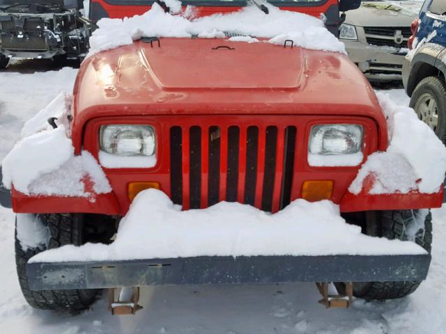 1J4FY19P1PP252067 - 1993 JEEP WRANGLER / RED photo 9