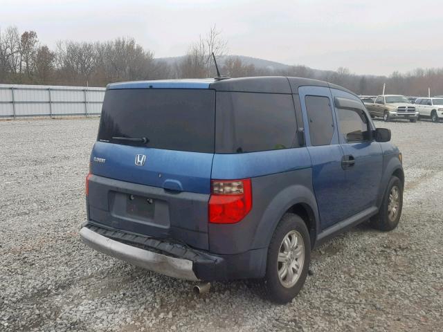 5J6YH28626L016718 - 2006 HONDA ELEMENT EX BLUE photo 4