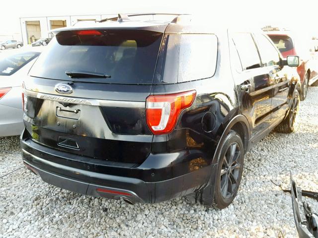 1FM5K7D87HGA22259 - 2017 FORD EXPLORER X BLACK photo 4