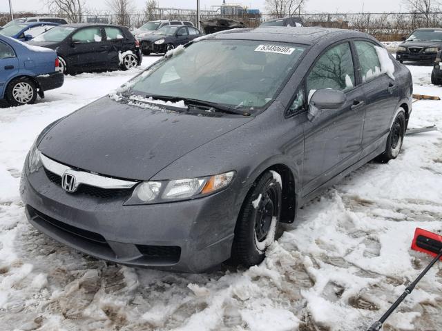 2HGFA16079H017179 - 2009 HONDA CIVIC EXL GRAY photo 2