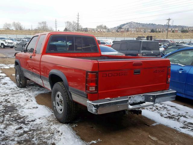 1B7GG23Y5TS614378 - 1996 DODGE DAKOTA RED photo 3