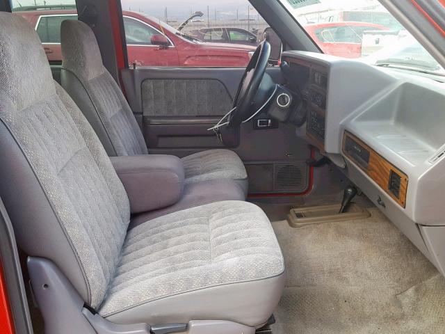 1B7GG23Y5TS614378 - 1996 DODGE DAKOTA RED photo 5