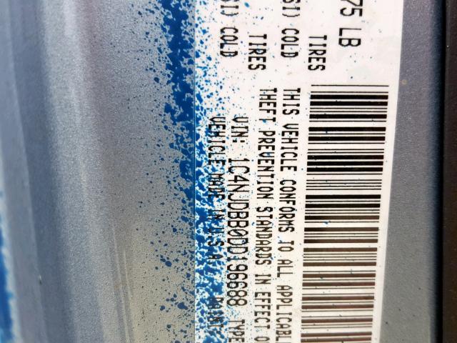 1C4NJDBB0DD196688 - 2013 JEEP COMPASS SP 蓝色 照片 10