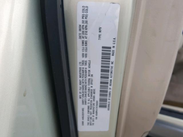 4S4BP61C757332091 - 2005 SUBARU LEGACY OUT BEIGE photo 10