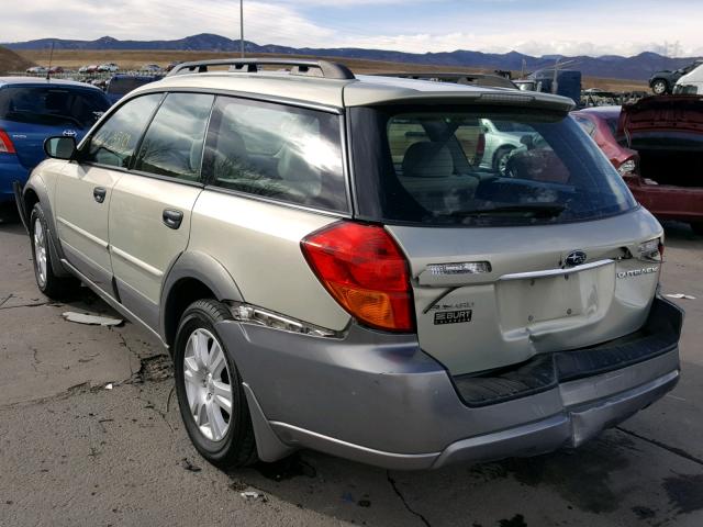 4S4BP61C757332091 - 2005 SUBARU LEGACY OUT BEIGE photo 3