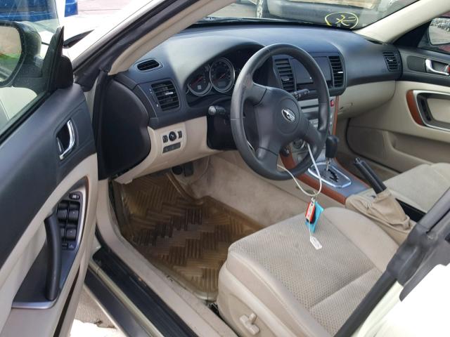 4S4BP61C757332091 - 2005 SUBARU LEGACY OUT BEIGE photo 9