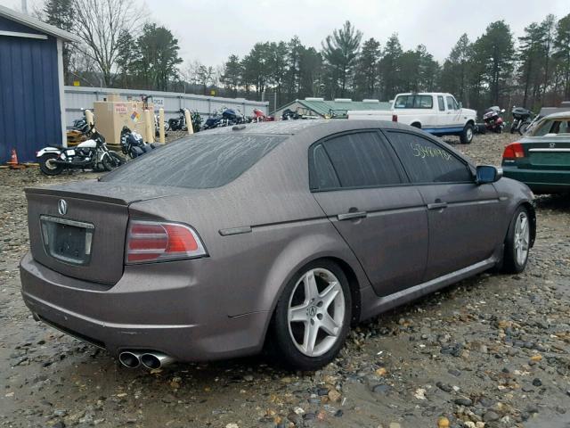 19UUA75547A036520 - 2007 ACURA TL TYPE S BROWN photo 4