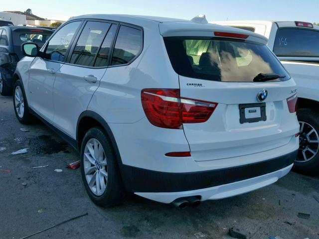 5UXWX9C53D0A25628 - 2013 BMW X3 XDRIVE2 WHITE photo 3