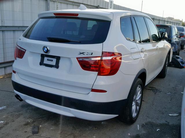 5UXWX9C53D0A25628 - 2013 BMW X3 XDRIVE2 WHITE photo 4