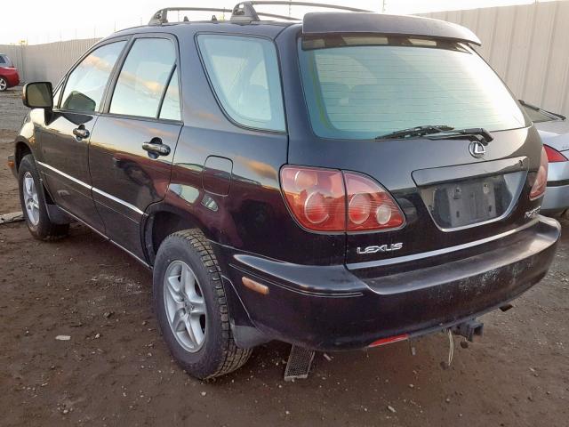 JT6HF10U6X0090315 - 1999 LEXUS RX 300 BLACK photo 3