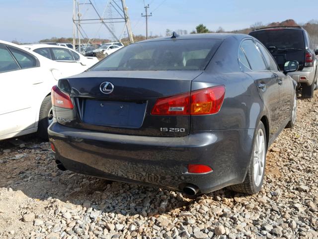 JTHBK262375049504 - 2007 LEXUS IS 250 GRAY photo 4