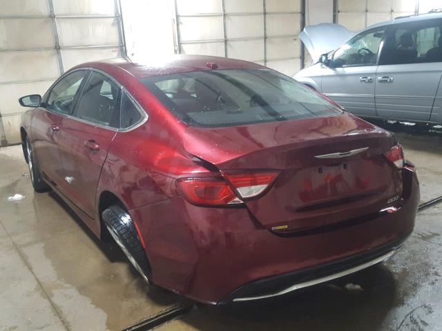 1C3CCCAB4FN695783 - 2015 CHRYSLER 200 LIMITE BURGUNDY photo 3