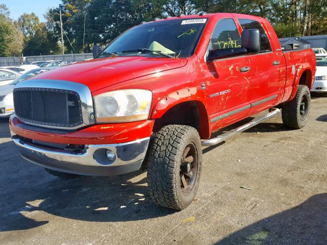 3D7LX39C26G197271 - 2006 DODGE RAM 3500 RED photo 2